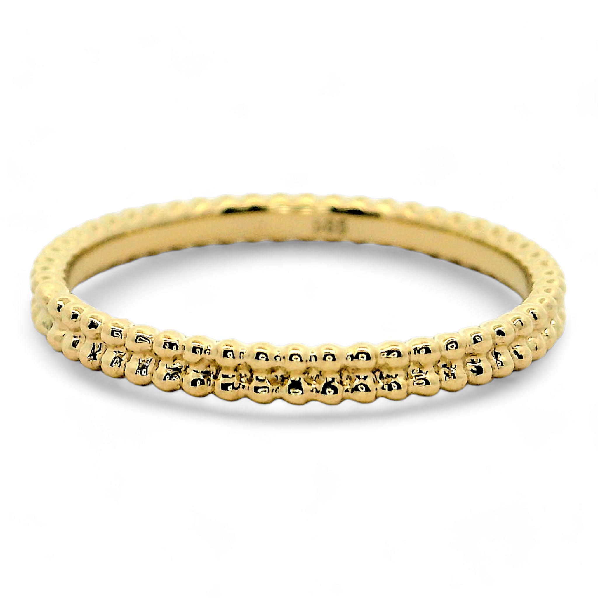 Milgrain Ring Gold Wave ECL77 aus 585 Gelbgold