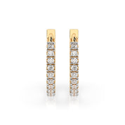 Ohrringe Creolen aus Gold 585 mit 22 Diamanten 0,22 ct
