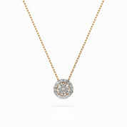 Kette mit Diamant Cluster Anhänger 0,19 ct aus 585 Gold