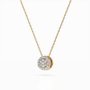 Kette mit Diamant Cluster Anhänger 0,19 ct aus 585 Gold