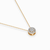 Kette mit Diamant Cluster Anhänger 0,19 ct aus 585 Gold
