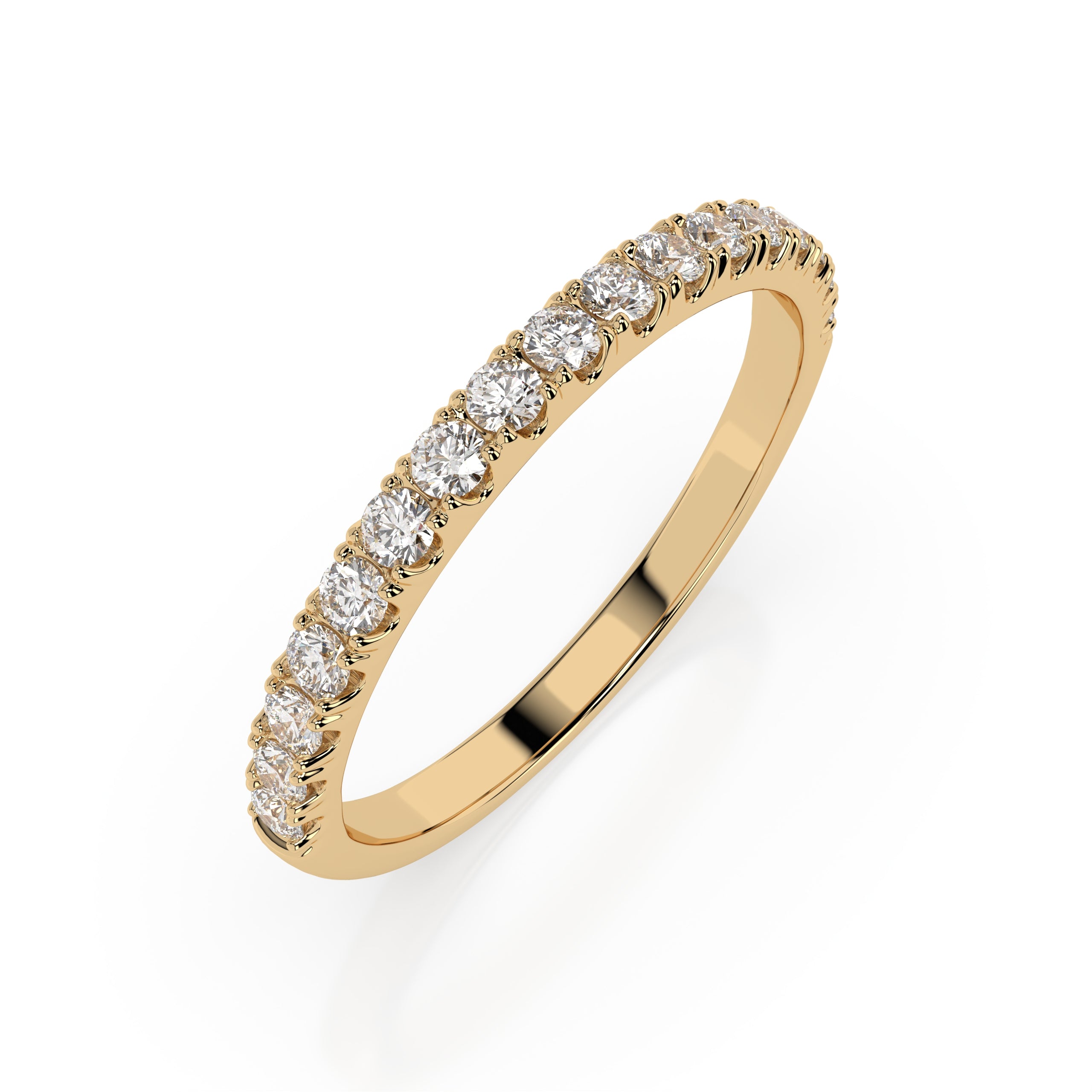 Halb Memory Diamantring in Gold 585 mit 17 Brillanten 0,34 ct