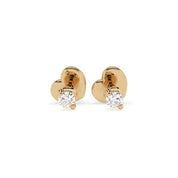Ohrstecker Mini Solitaire aus Gold 585 mit 2 Diamanten 0,08 ct