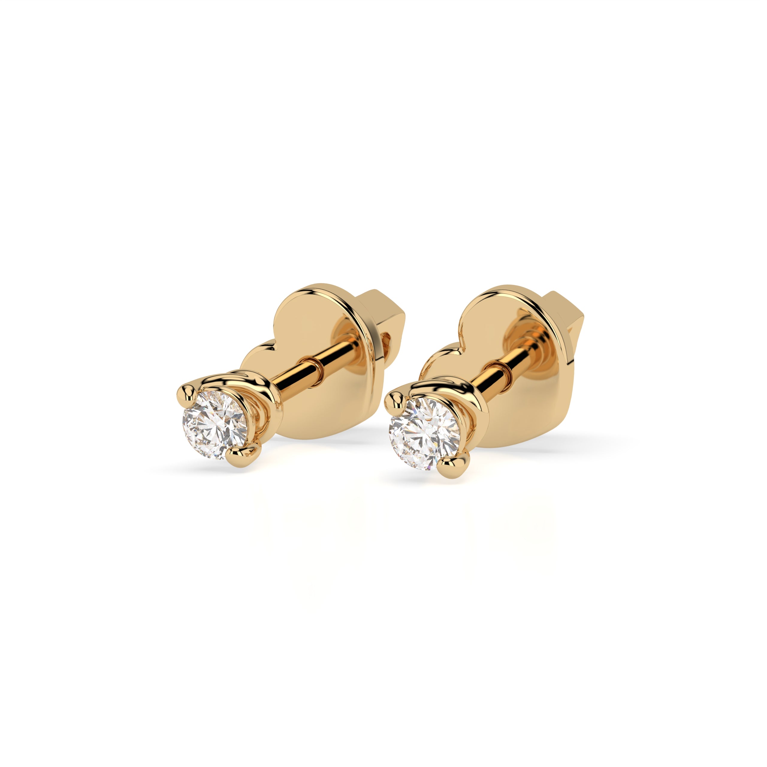Ohrstecker Mini Solitaire aus Gold 585 mit 2 Diamanten 0,08 ct
