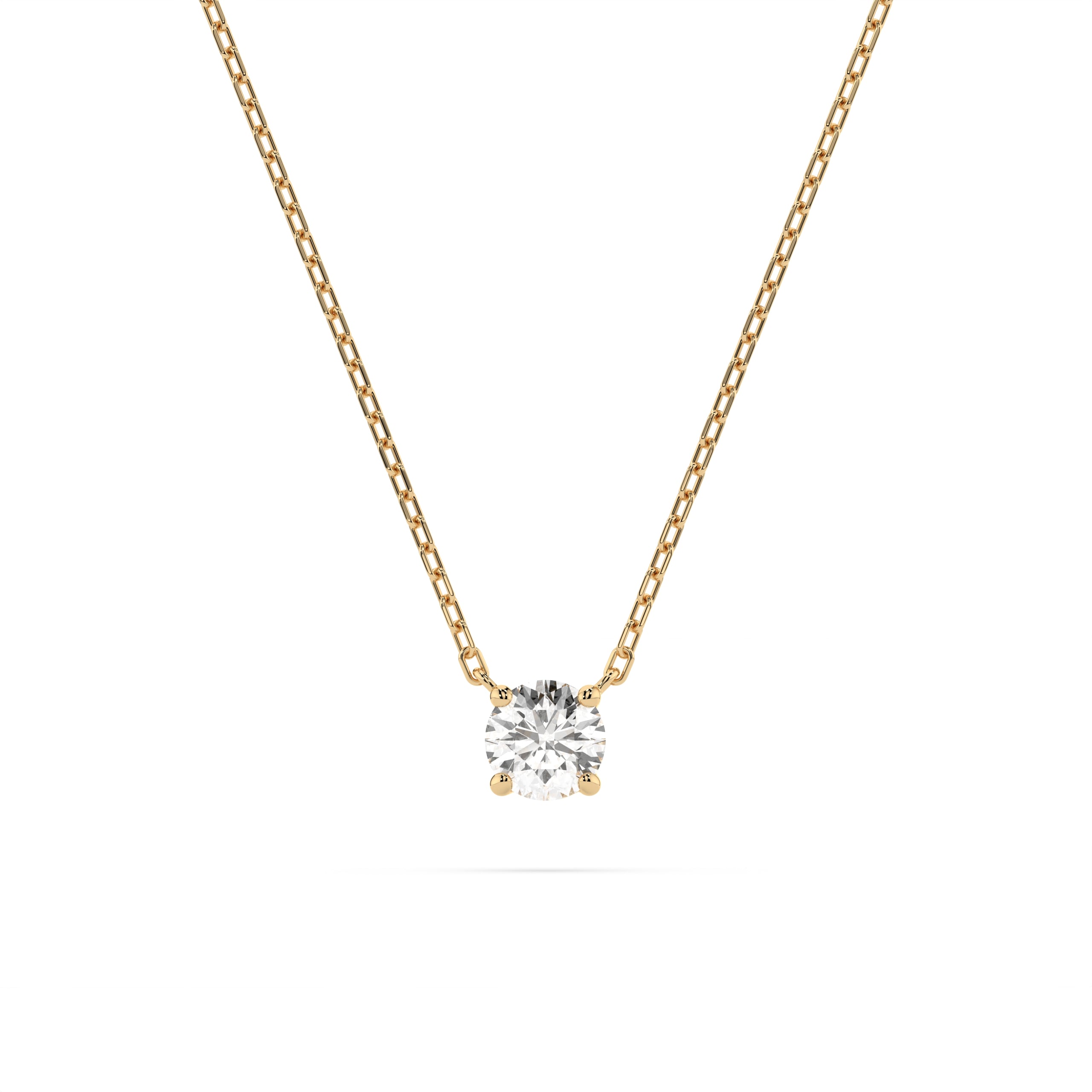 Krappenfassung Anhänger mit Kette 0,15 ct Diamant - Gold 585