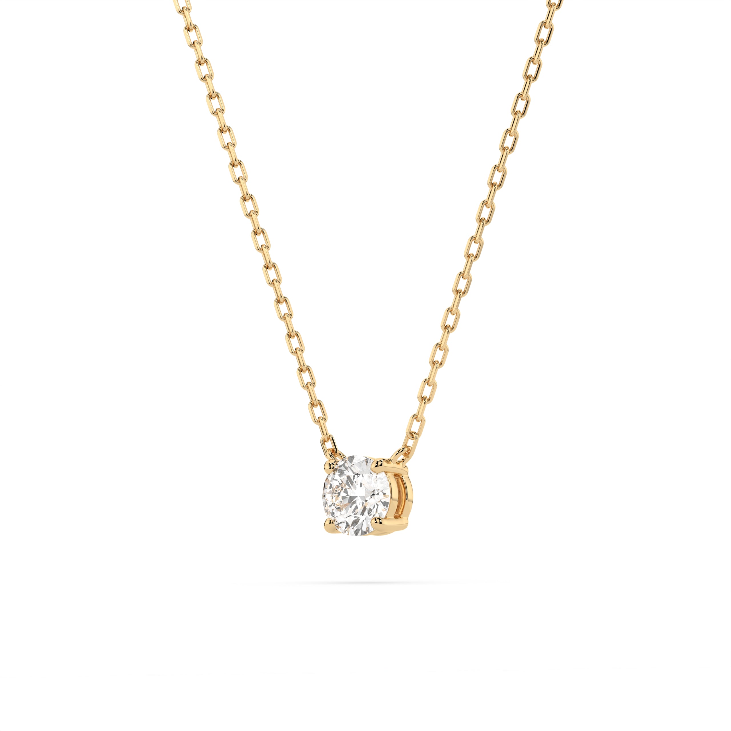 Krappenfassung Anhänger mit Kette 0,15 ct Diamant - Gold 585