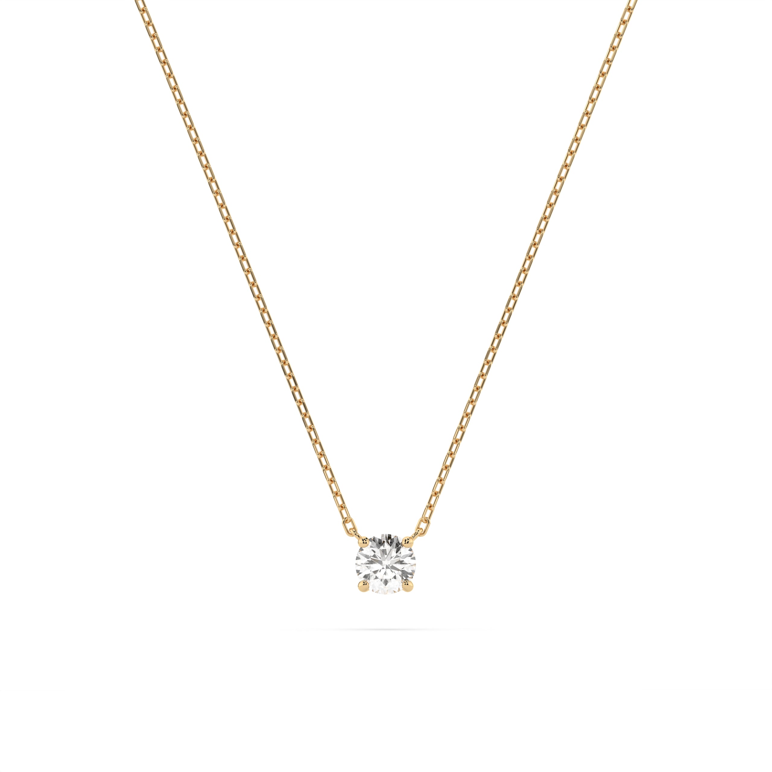 Krappenfassung Anhänger mit Kette 0,15 ct Diamant - Gold 585