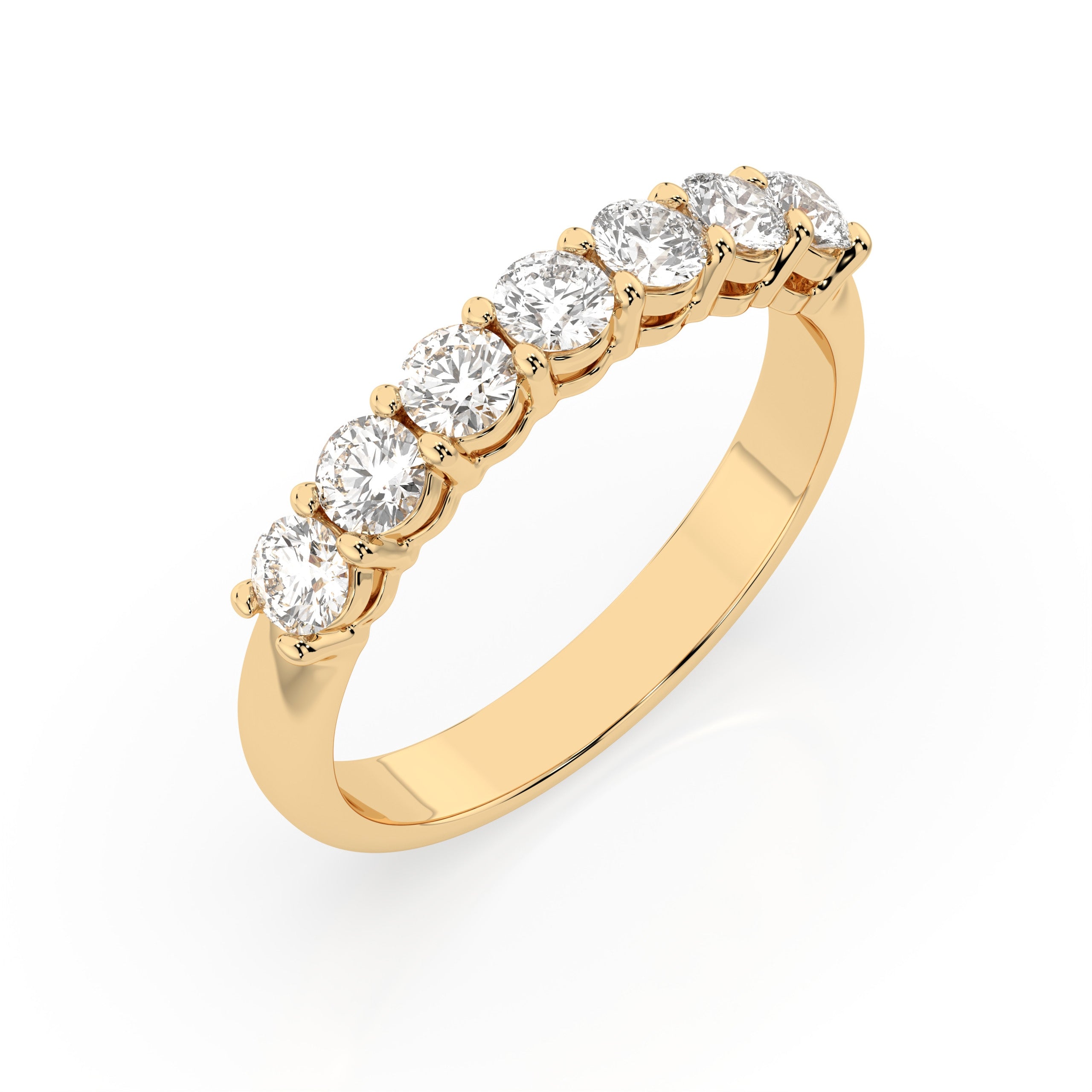 Ring in Memory Stil aus 585 Gold mit 7 Diamanten 0,70 ct