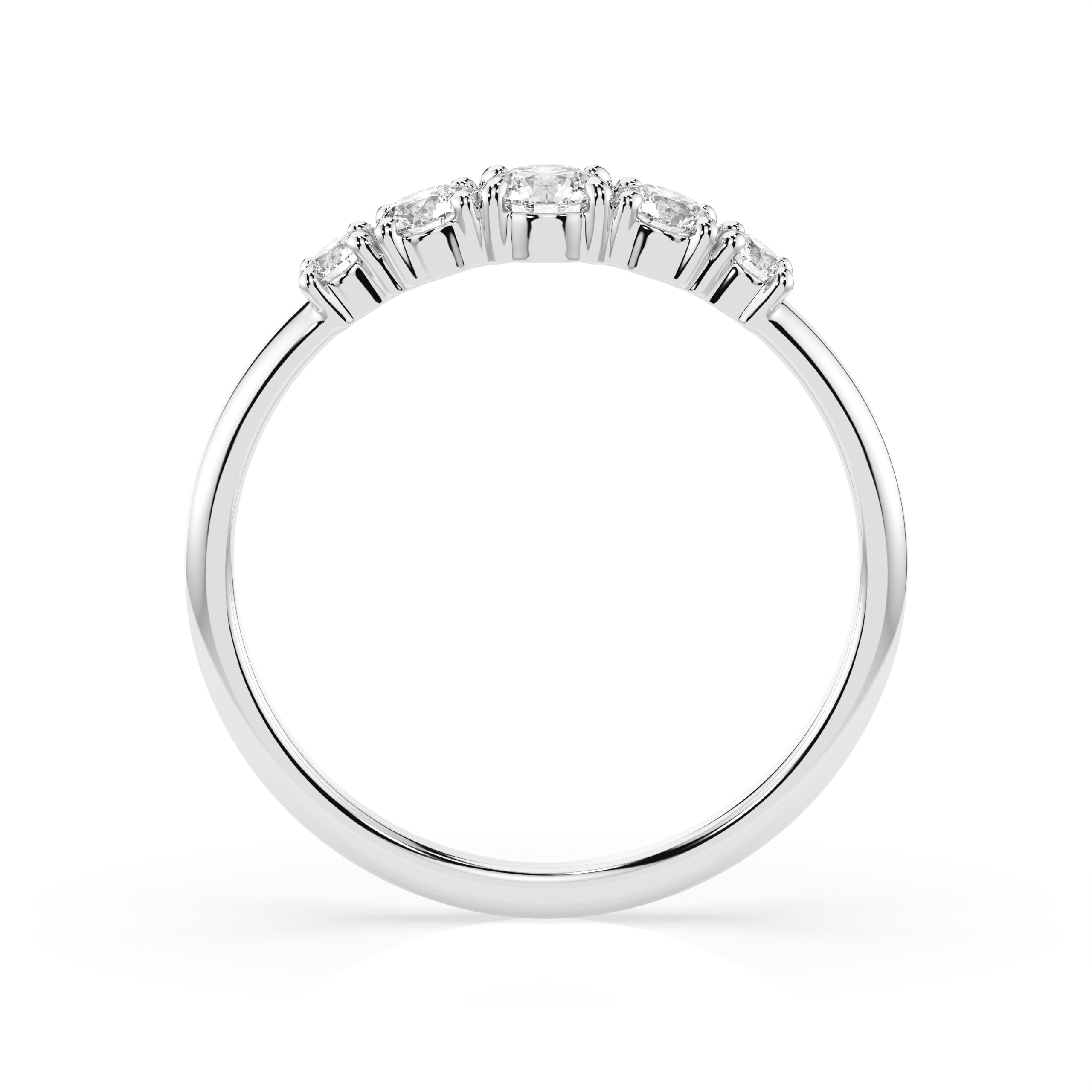 Goldener Diamant Ring mit 5 Brillanten 0,42 ct - 14kt