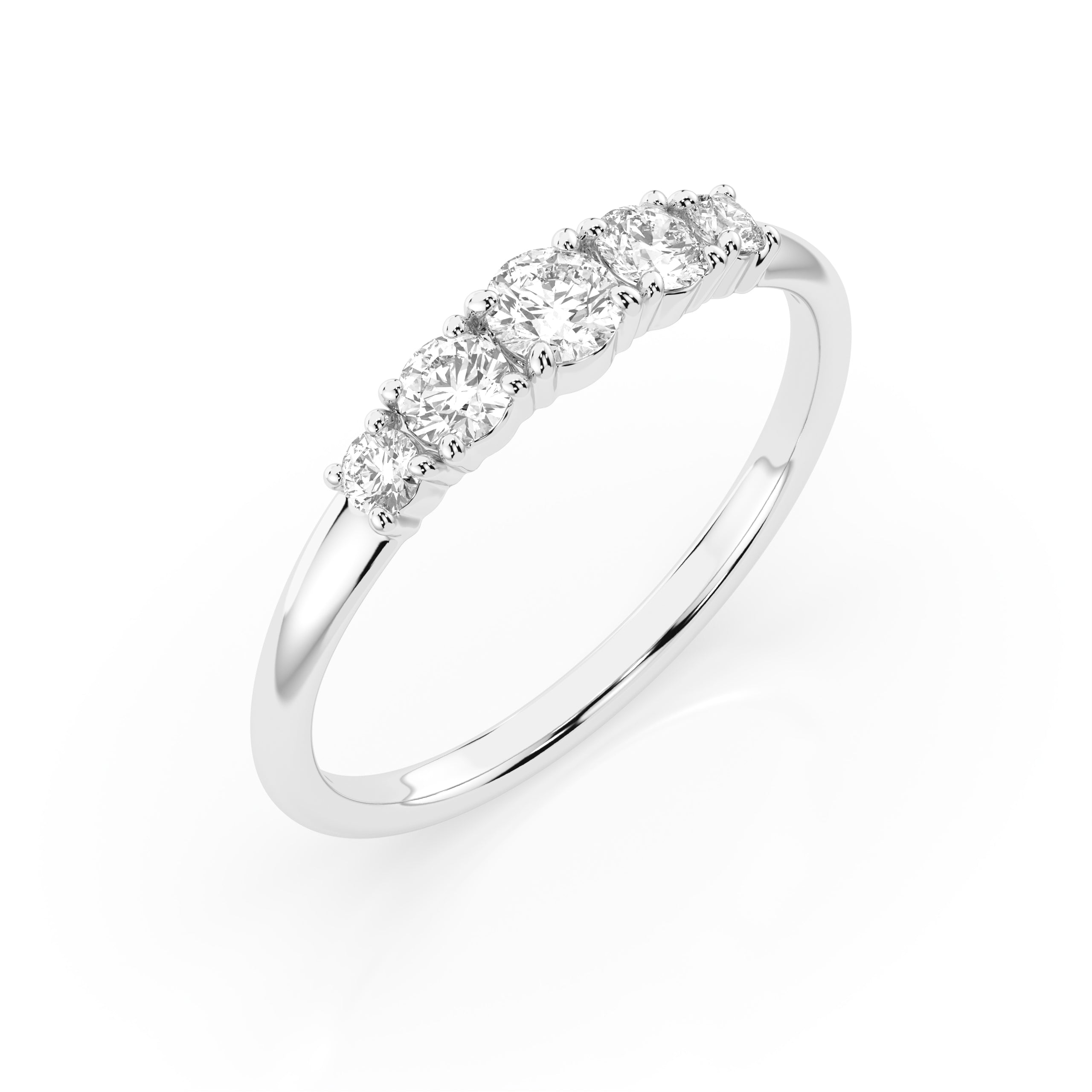 Goldener Diamant Ring mit 5 Brillanten 0,42 ct - 14kt