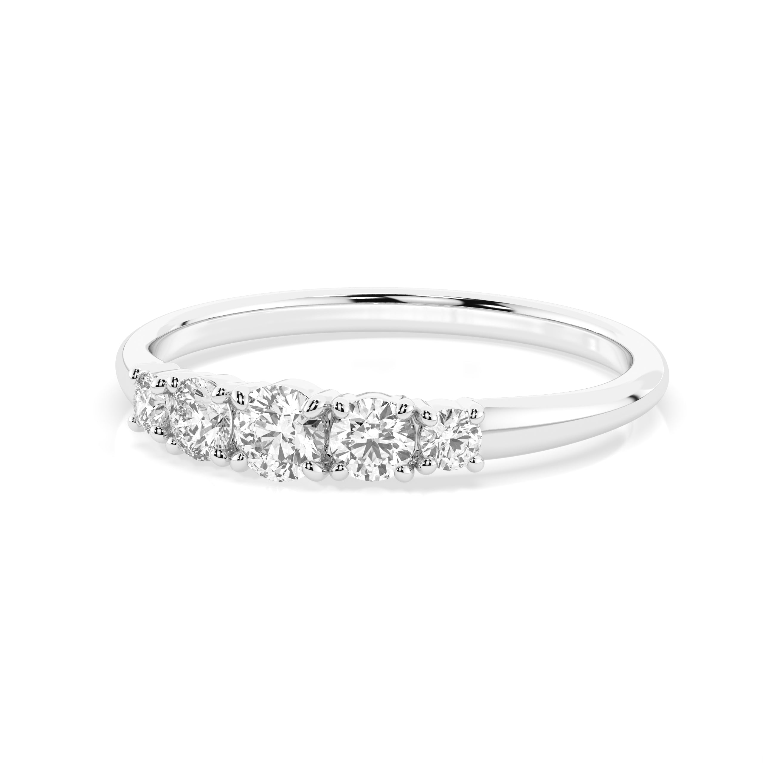 Goldener Diamant Ring mit 5 Brillanten 0,42 ct - 14kt