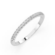 Ring in Halb Memory Stil - 585 Weißgold mit 17 Diamanten 0,14 ct