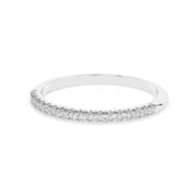 Ring in Halb Memory Stil - 585 Weißgold mit 17 Diamanten 0,14 ct