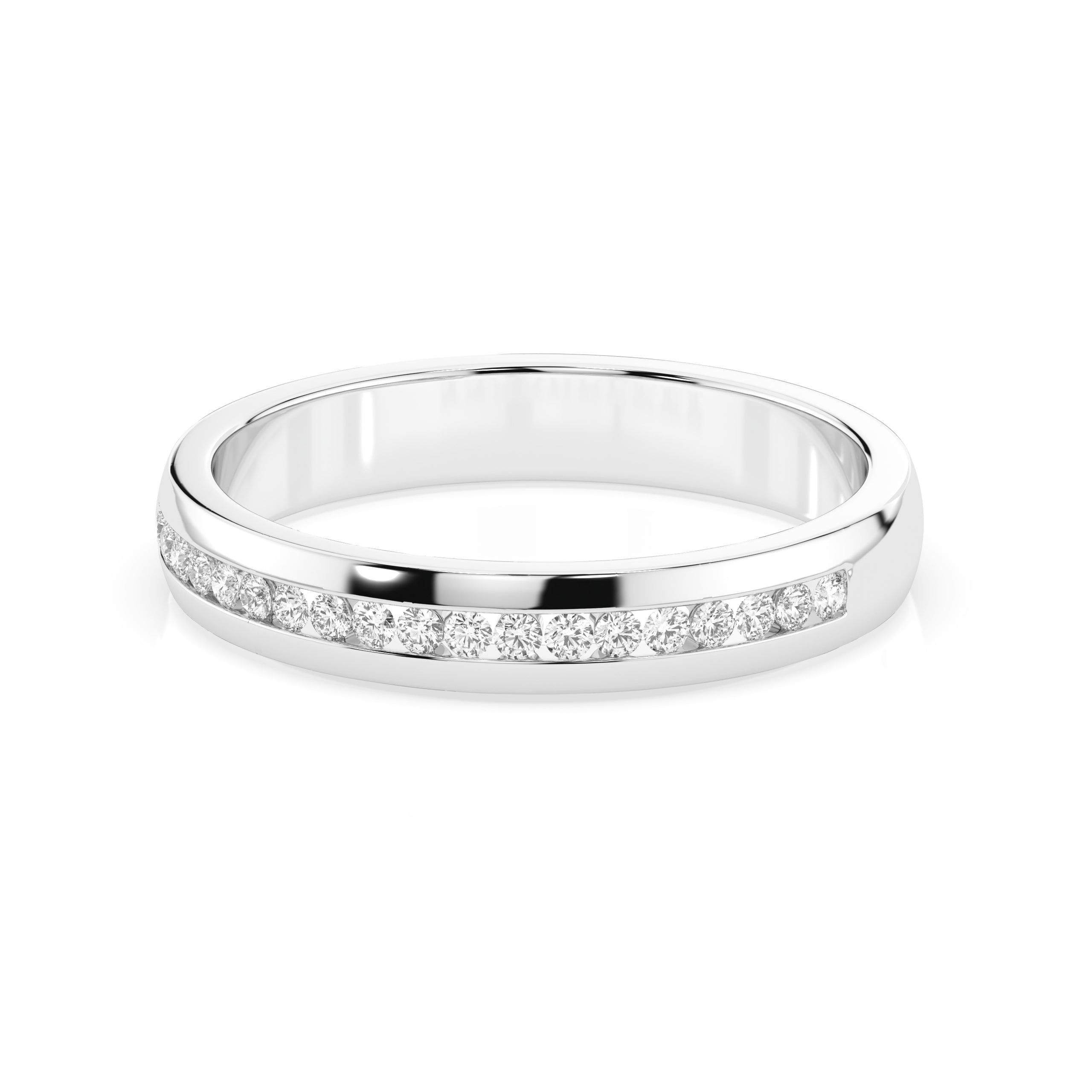 Diamant Ring aus 585 Weißgold mit 18 Brillanten 0,15 ct in Kanalfassung