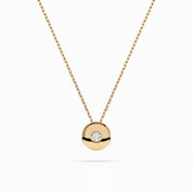 Kette mit Anhänger Zarge aus 585 Gold mit Diamant 0,04 ct