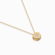 Kette mit Anhänger Zarge aus 585 Gold mit Diamant 0,04 ct