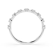 Ring aus 585 Weißgold mit Diamanten 0,18 ct im Einzel-Krappen-Stil