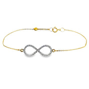 Armband Unendlichkeit aus Gold 585 mit 38 Diamanten 0,19 ct