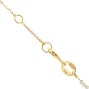 Kette mit Anhänger Yoga-Pose aus 585 Gelbgold mit Diamant 0,10 ct