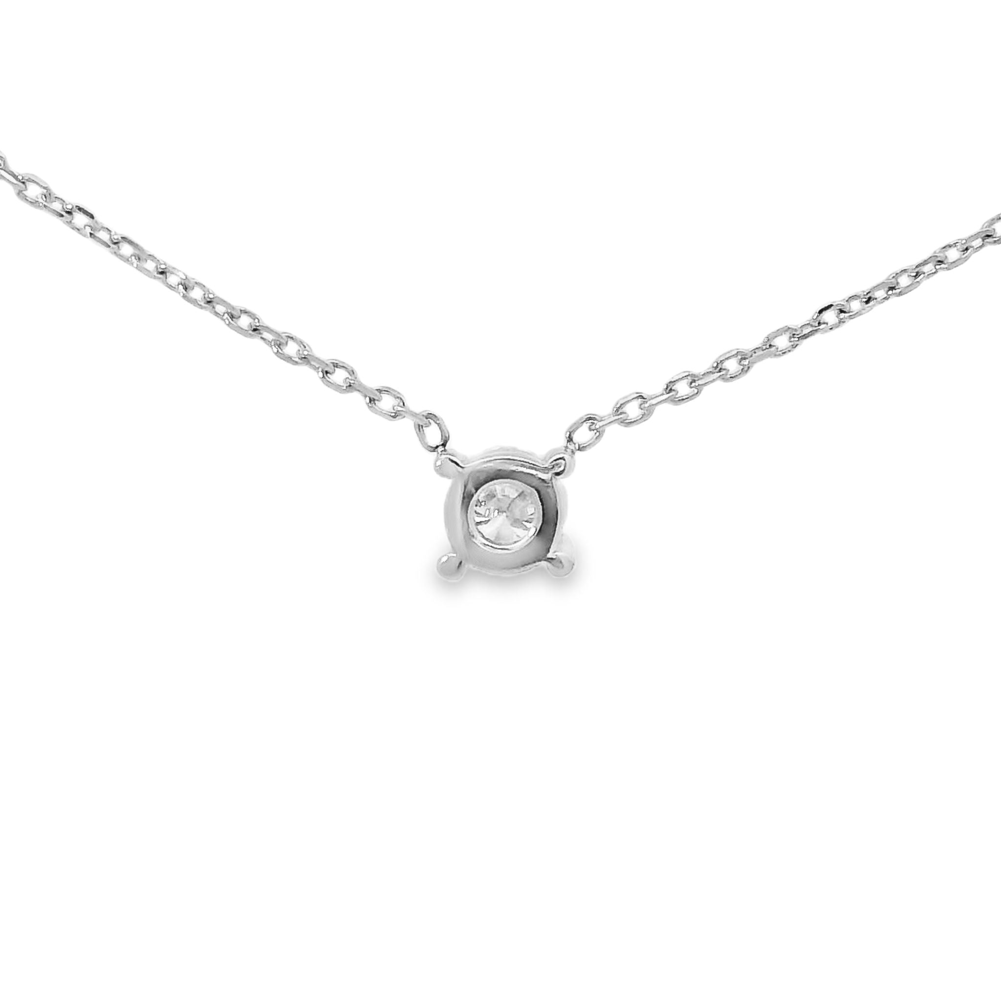 Kette mit Diamantanhänger aus 750 Weißgold Brillant 0,20 ct