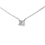 Kette mit Diamantanhänger aus 750 Weißgold Brillant 0,20 ct