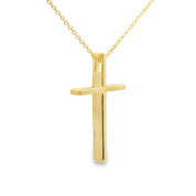 Kette mit Kreuz Anhänger aus 585 Gold mit 14 Diamanten 0,08 ct