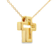 Kette mit Kreuz Anhänger aus 585 Gold mit 28 Diamanten 0,17 ct