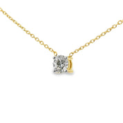 Krappenfassung Anhänger mit Kette 0,30 ct aus Gold 750 GIA