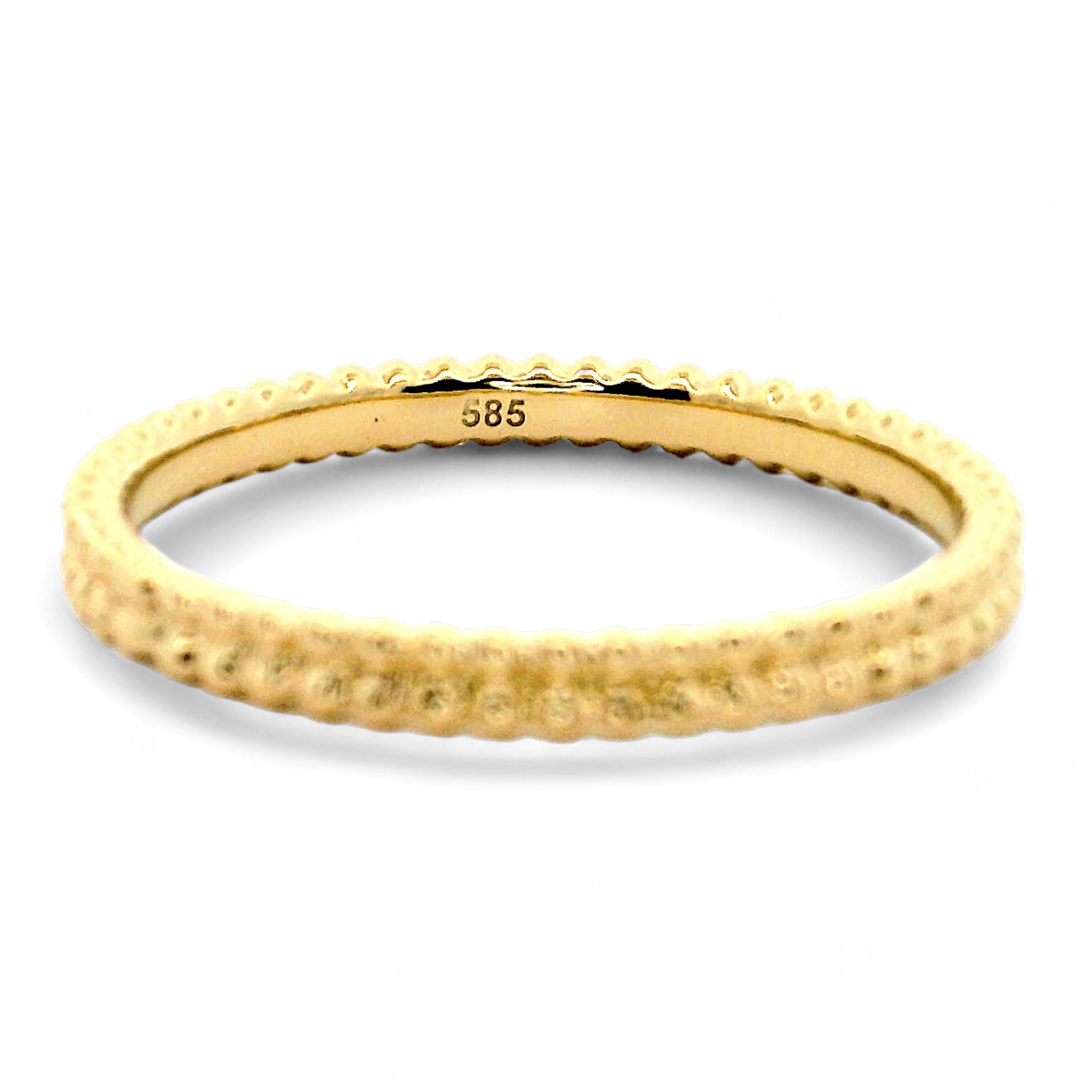 Milgrain Ring Gold Wave ECL77 aus 585 Gelbgold