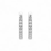 Ohrringe Creolen aus Weißgold 585 mit 22 Diamanten 0,22 ct