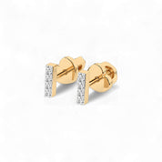 Ohrringe aus 585 Gelbgold mit 8 Diamanten 0,08 ct