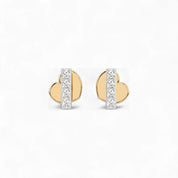 Ohrringe aus 585 Gelbgold mit 8 Diamanten 0,08 ct