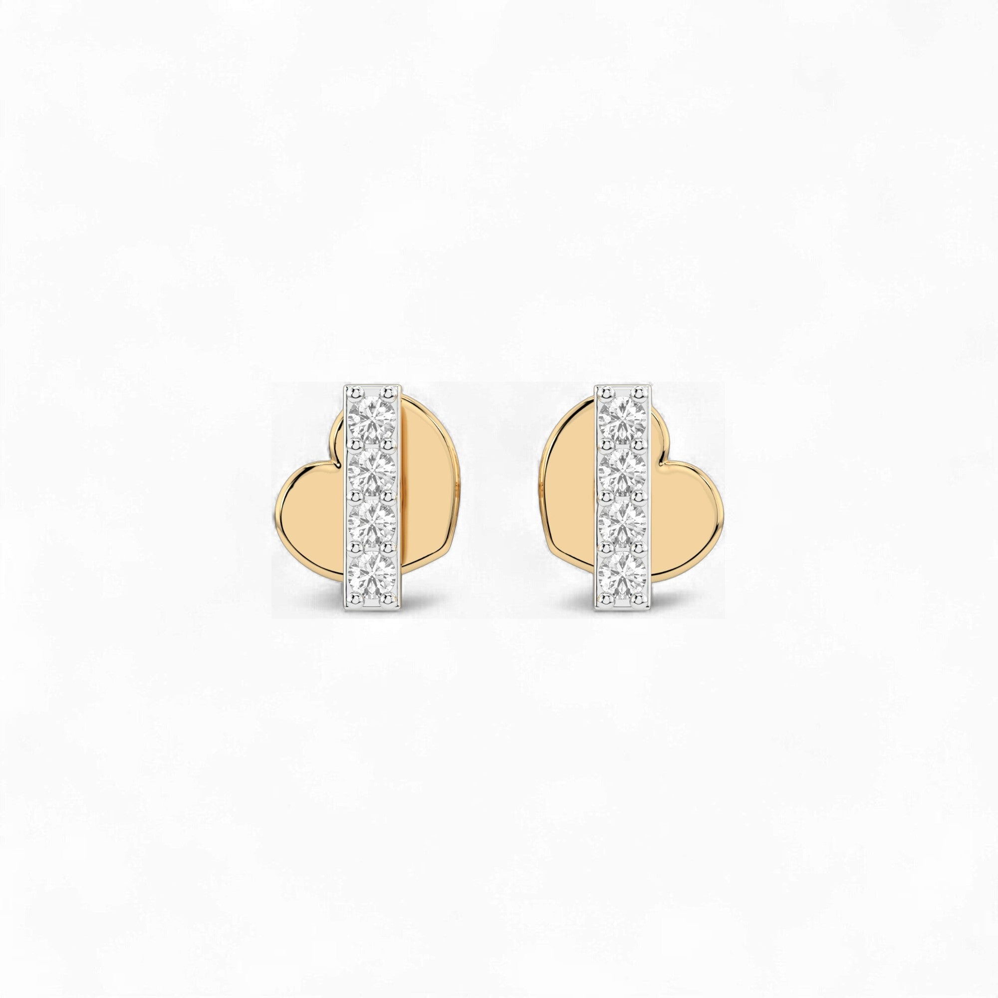 Ohrringe aus 585 Gelbgold mit 8 Diamanten 0,08 ct