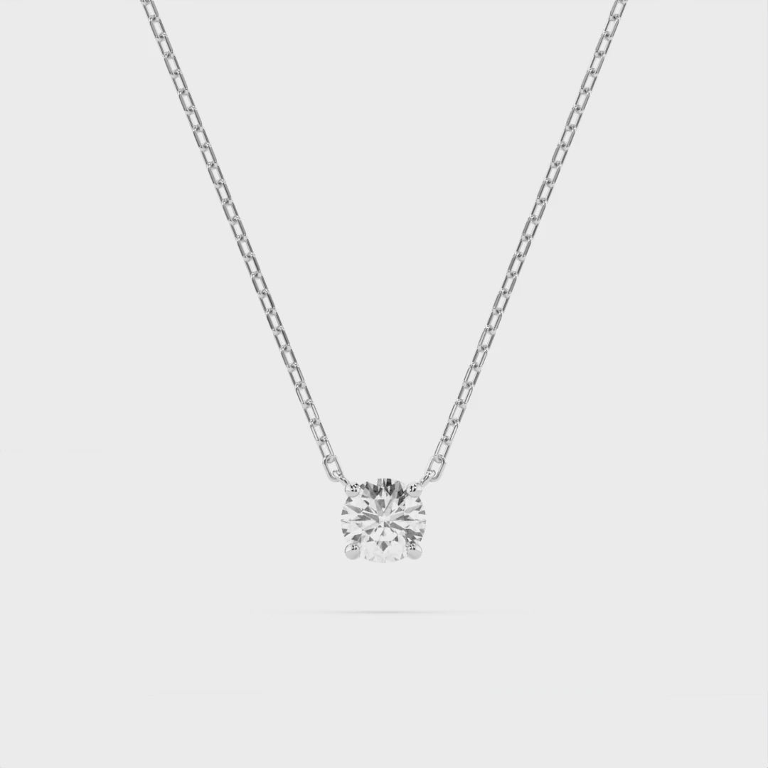 Krappenfassung Anhänger mit Kette 0,15 ct Diamant - Gold 585
