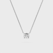 Krappenfassung Anhänger mit Kette 0,15 ct Diamant - Gold 585