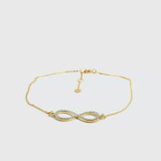 Armband Unendlichkeit aus Gold 585 mit 38 Diamanten 0,19 ct