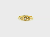 Ring aus 585 Gelbgold mit 3 Diamanten 0,18 ct