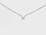 Kette mit Anhänger aus 585 Weißgold mit Princess-Diamant 0,10 ct