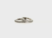 Ohrringe Creolen aus Weißgold 585 mit 22 Diamanten 0,22 ct