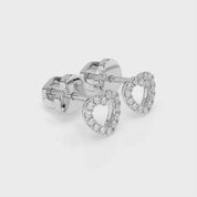Ohrringe Herz aus 585 Gelbgold mit 28 Diamanten 0,14 ct