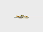 Ohrringe Halbcreolen aus 585 Gold 22 Diamanten 0,18 ct