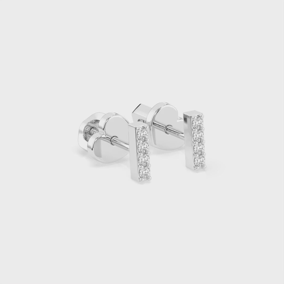Ohrringe aus 585 Gelbgold mit 8 Diamanten 0,08 ct