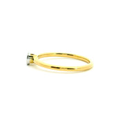 Ring Bicolor aus 750 Gelbgold und Weißgold mit 7 Diamanten 0,04 ct