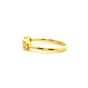 Ring aus 585 Gelbgold mit 3 Diamanten 0,18 ct